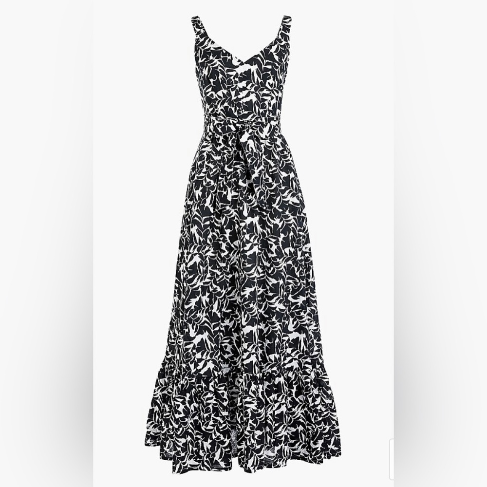 J.Crew Factory Printed tiered maxi dress